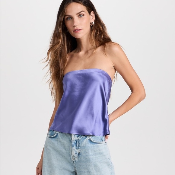 Reformation Tops - REFORMATION Spritz Silk Purple Top S